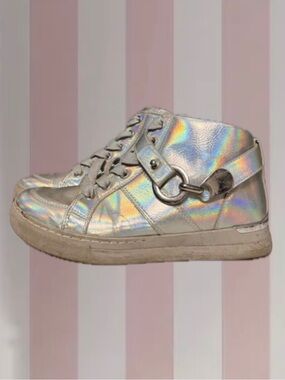 Aldo Vintage Y2K Sneaker Wedges Heels Iridescent